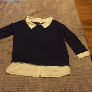 Joie faux layered sweatshirt.